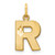 14KY Satin Diamond-cut Letter R Initial Charm
