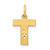 14KY Satin Diamond-cut Letter T Initial Charm