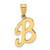 14KY Script Letter B Initial Pendant - YC-B887004C-1112