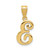 14KY Script Letter E Initial Pendant - YC-CF189CD6-9389