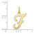 14KY Script Letter F Initial Charm - YC-4CF42641-3689