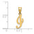 14KY Script Letter I Initial Pendant - YC-22F3893A-3747
