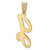 14KY Script Letter J Initial Pendant - YC-A08F0DC2-1729
