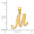 14KY Script Letter M Initial Pendant - YC-044EE66B-9586