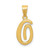 14KY Script Letter O Initial Pendant - YC-CC4472A6-4458
