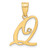 14KY Script Letter Q Initial Pendant with Diamond