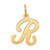 14KY Script Letter R Initial Charm - YC-1F42F575-8445