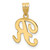 14KY Script Letter R Initial Pendant - YC-75AA2687-9200