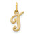 14KY Script Letter T Initial Charm - C5-D01DD7A8-1721