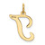 14KY Script Letter T Initial Charm - YC-2C9DE2C9-4784