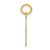 14KY Script Letter U Initial Charm