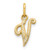 14KY Script Letter V Initial Charm - C5-10A7027D-9770