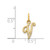 14KY Script Letter V Initial Charm - C5-10A7027D-9770