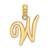 14KY Script Letter W Initial Pendant - K6-89706CC4-7544