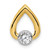 14ky Teardrop 4mm Diamond Chain Slide Mtg