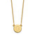 14KY Tiny Circle Block Letter G Initial Necklace