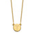 14KY Tiny Circle Block Letter T Initial Necklace