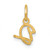14KY Upper case Letter D Initial Charm