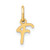 14KY Upper case Letter F Initial Charm