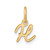 14KY Upper case Letter H Initial Charm
