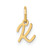 14KY Upper case Letter K Initial Charm