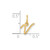 14KY Upper case Letter V Initial Charm