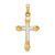 14ky w/ Rhodium Hollow Cross Pendant
