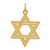 24k Gold-plated Sterling Silver Star of David Pendant