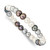 6-7mm Black, Grey and White Semi-Round Freshwater Cultured Pearl Stretch Bracelet