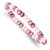 6-7mm White, Lavender and Pink Button Freshwater Cultured Pearl Stretch Bracelet