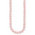 8-8.5mm Smooth Beaded Rose Quartz Necklace w/Sterling S.RH Clasp