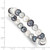 8-9mm White, Platinum and Black Near-Round Freshwater Cultured Pearl Stretch Bracelet