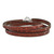 AMEN Stainless Steel Lord's Prayer Brown Leather Wrap with Magnetic Clasp with Magnetic Clasp 22.25 Inch Bracelet