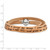 AMEN Stainless Steel Serenity Prayer Tan Leather Wrap with Magnetic Clasp 22.25 Inch Bracelet