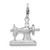 Amore La Vita Sterling Silver Rhodium-plated Polished 3-D Enameled Sewing Machine Charm with Fancy Lobster Clasp - QC-B3983E64-1389