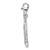 Amore La Vita Sterling Silver Rhodium-plated Polished 3-D Flute Charm with Fancy Lobster Clasp