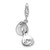 Amore La Vita Sterling Silver Rhodium-plated Polished 3-D Red Enameled Mask Charm with Fancy Lobster Clasp