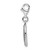 Amore La Vita Sterling Silver Rhodium-plated Polished Antiqued SISTER Charm with Fancy Lobster Clasp