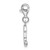 Amore La Vita Sterling Silver Rhodium-plated Polished CZ Letter C Initial Charm with Fancy Lobster Clasp - QC-701BF0B9-8830
