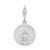 Amore La Vita Sterling Silver Rhodium-plated Polished Miraculous Medal Charm with Fancy Lobster Clasp - QC-5C8AA250-9866