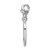 Amore La Vita Sterling Silver Rhodium-plated Polished Number 0 Charm with Fancy Lobster Clasp