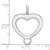 Amore La Vita Sterling Silver Rhodium-plated Polished Open Heart Charm Carrier Pendant