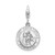 Amore La Vita Sterling Silver Rhodium-plated Polished Saint Christopher Medal Charm with Fancy Lobster Clasp - QC-D8616F42-3791