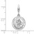 Amore La Vita Sterling Silver Rhodium-plated Polished Saint Christopher Medal Charm with Fancy Lobster Clasp - QC-D8616F42-3791