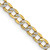 14K 18 inch 3.4mm Semi-Solid with Rhodium Pav‚ Curb with Lobster Clasp Chain