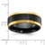 Black Zirconium Polished Yellow IP-plated w/Brushed Black Center 8mm Band - ZC-5FA8DB6A-2003