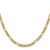 14K 18 inch 3.9mm Semi-Solid with Rhodium Pav‚ Figaro with Lobster Clasp Chain