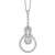 Brilliant Embers Sterling Silver Rhodium-plated 109 Stone 18 inch Micro Pav‚ CZ Polished Necklace with 2 Inch Extender