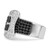 Brilliant Embers Sterling Silver Rhodium-plated 109 Stone Micro Pav‚ Black and White CZ Buckle Ring - QM-BBD4D4C7-7360