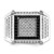 Brilliant Embers Sterling Silver Rhodium-plated 113 Stone Micro Pav‚ CZ Black and White Men's Ring - QM-DEA37FA6-4564
